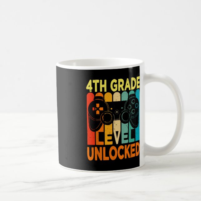 Hello 4th Grade Level Unlocked Video Game Back to  Coffee Mug (Right)