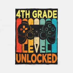 Hello 4th Grade Level Unlocked Video Game Back To  Fleece Blanket