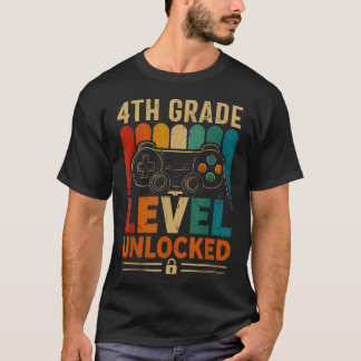Hello 4Th Grade Level Unlocked Video Game Back To T-Shirt