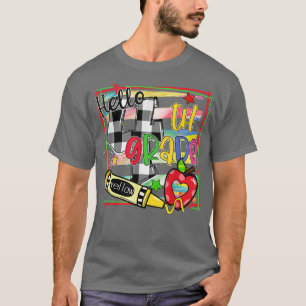 Hello 4th Grade Student Teacher Fourth Grade Back T-Shirt
