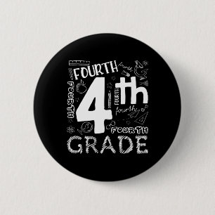 Hello 4th Grade Teacher Boys and Team Fourth Grade 6 Cm Round Badge