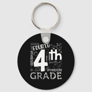 Hello 4th Grade Teacher Boys and Team Fourth Grade Key Ring