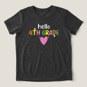 Hello 4th Grade Teacher Tri-Blend Shirt
