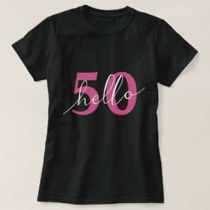 Hello 50   50th Birthday Party Custom T-Shirt