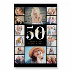 Hello 50 Fiftieth Birthday Photo Collage Welcome