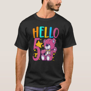 Hello 5 Birthday Outfit For Kids 5 Years Old T-Shirt