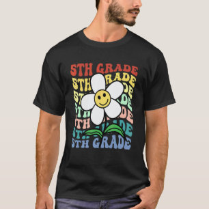 Hello 5th Fifth Grade Teacher Back To School Retro T-Shirt