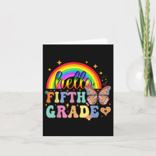 Hello 5th Grade Back To School 5th Grade Teacher R Card