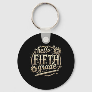 Hello 5th Grade Back To School Apparel  Key Ring