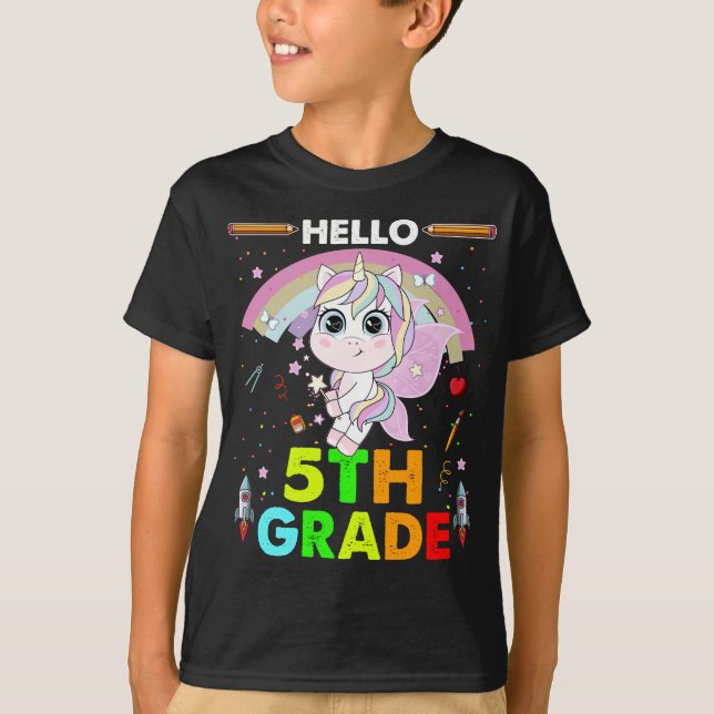 Hello 5th Grade Back To School T-Shirt (Front)
