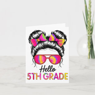 Hello 5th Grade Girls Teacher Back To School Team Card