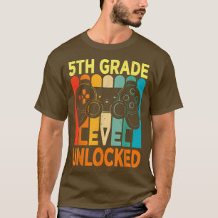 Hello 5th Grade Level Unlocked Video Game Back to  T-Shirt