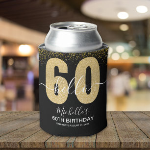 Hello 60! - Elegant 60th Birthday Woman Can Cooler