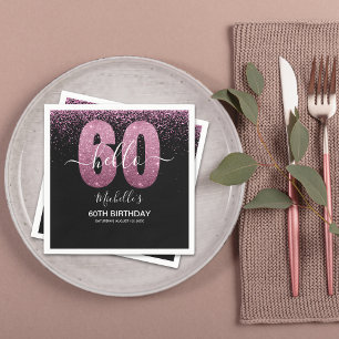 Hello 60! - Modern 60th Birthday Woman Napkin