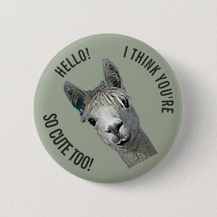 Hello 6 Cm Round Badge
