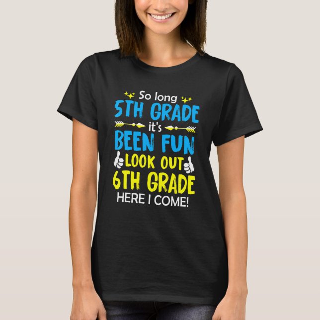 Hello 6th Grade Teacher Student Back To School Gra T-Shirt (Front)