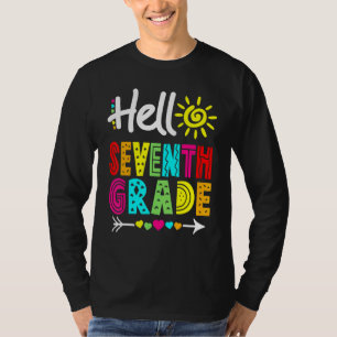 Hello 7th Seventh Grade Fun Back to School Teacher T-Shirt
