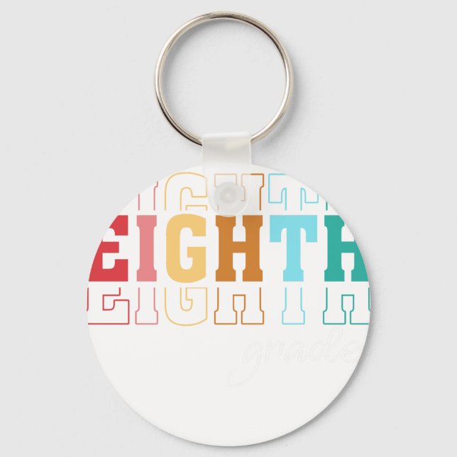 hello 8 grade key ring (Front)