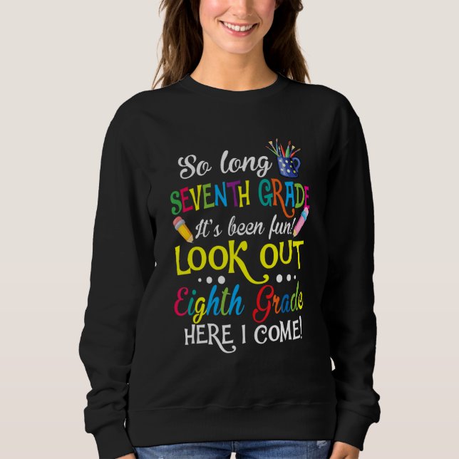 Hello 8th Grade Teacher Student Back To School Gra Sweatshirt (Front)