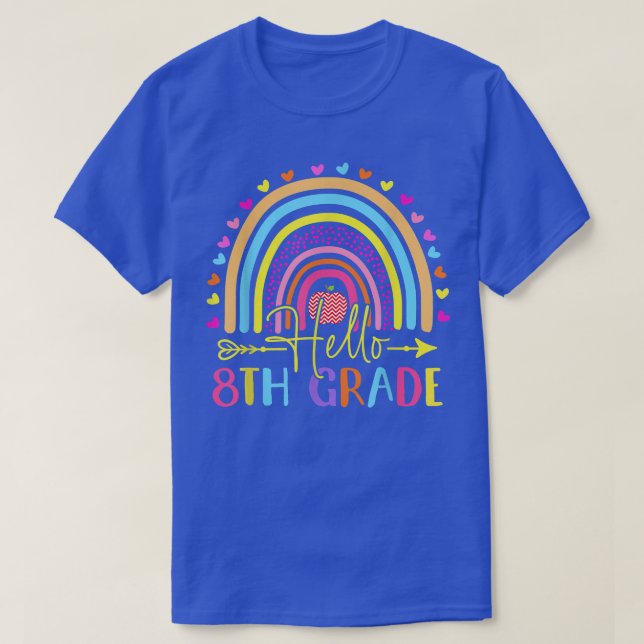 Hello 8th Grade Team Eighth Grade Back to School R T-Shirt (Design Front)