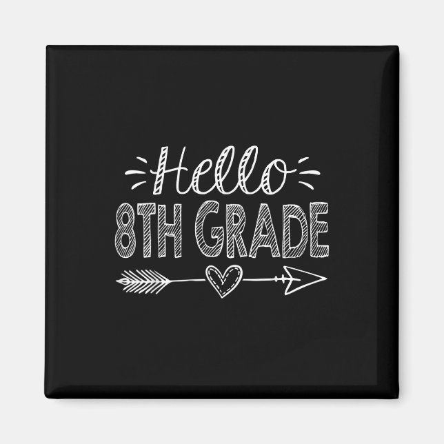 Hello 8th Grade Team Eighth Grade Back To School T Magnet (Front)