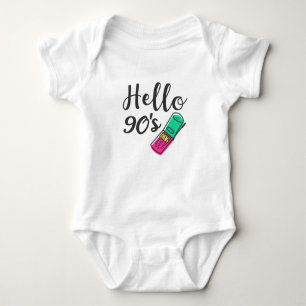 Hello 90s Cellphone Baby Bodysuit