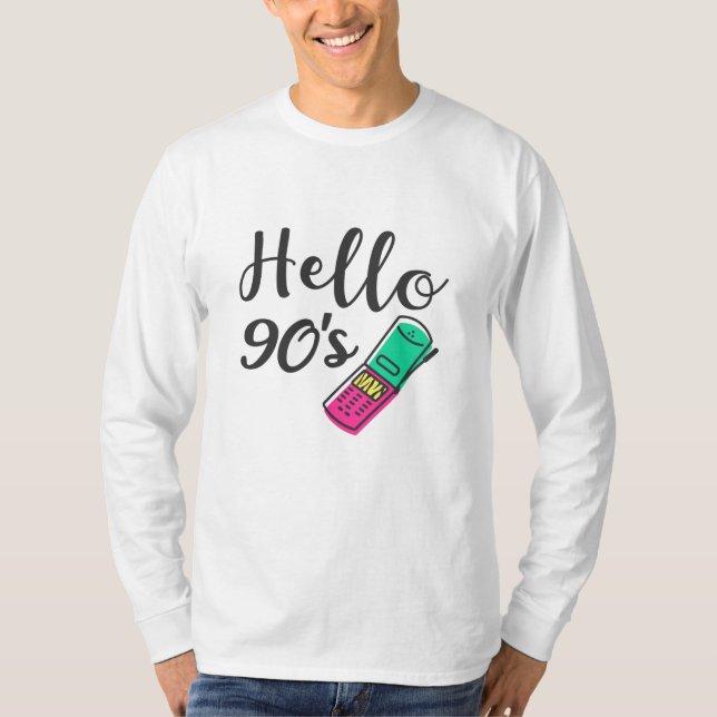 Hello 90s Cellphone T-Shirt (Front)