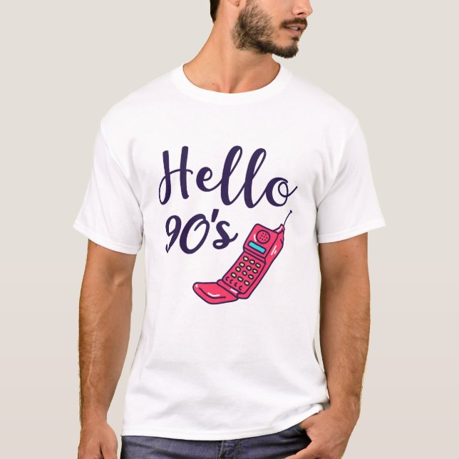 Hello 90s Cellphone T-Shirt (Front)