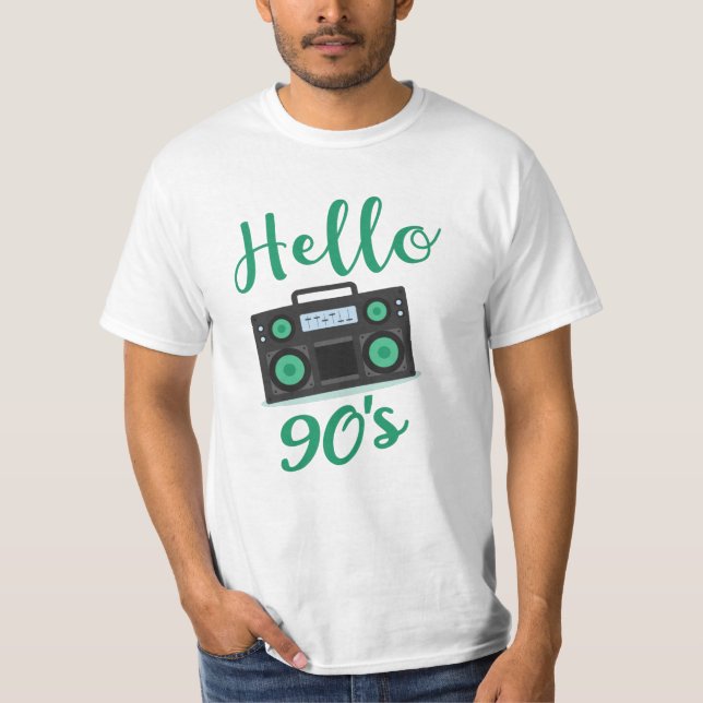 Hello 90s radio cassette recorder T-Shirt (Front)
