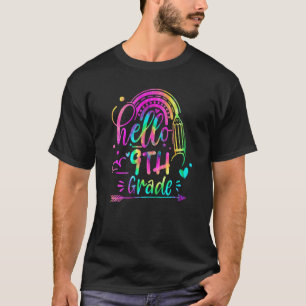Hello 9th Grade Cute First Day Of School Teacher T-Shirt