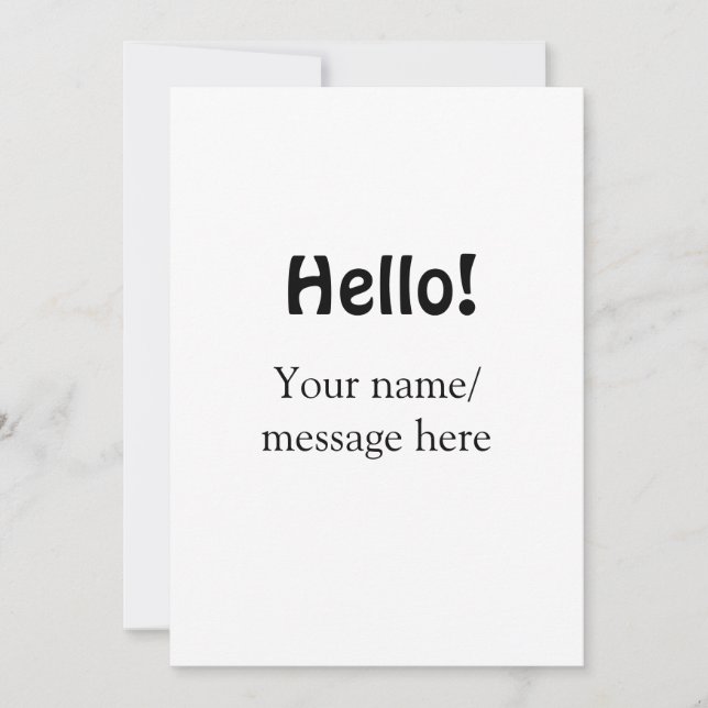 Hello add name message simple minimal business tem invitation (Front)