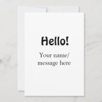 Hello add name message simple minimal business tem