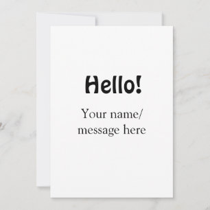 Hello add name message simple minimal business tem invitation