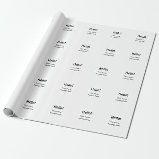 Hello add name message simple minimal business tem wrapping paper