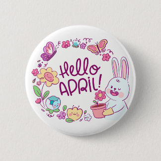 Hello April Button – A Cute Touch of Spring!