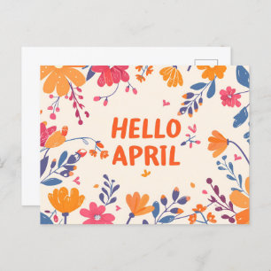 Hello April, Postcrossing Postcard