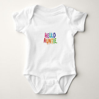 Hello Auntie baby body suit design  Baby Bodysuit