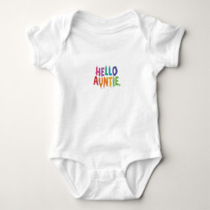 Hello Auntie baby body suit design  Bodysuit