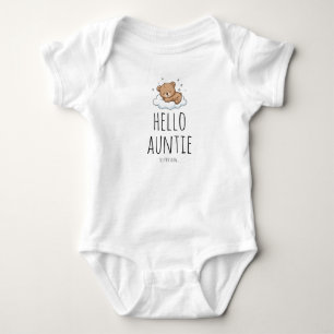 Hello Auntie Pregnancy Announcement for Aunt Baby Bodysuit