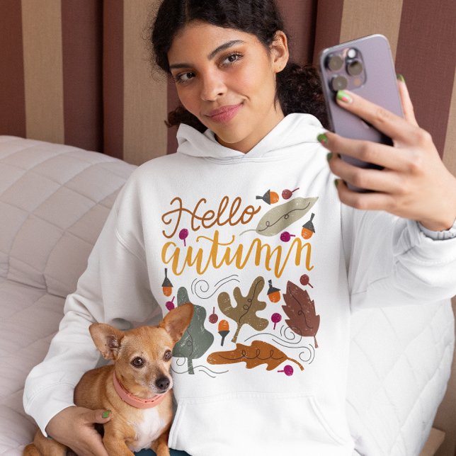 Hello Autumn , Autumn Fall Vibes Hoodie (Creator Uploaded)
