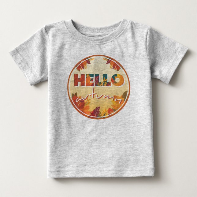 Hello Autumn Baby T-Shirt (Front)