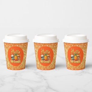 Hello Autumn Customise Colour Paper Cups