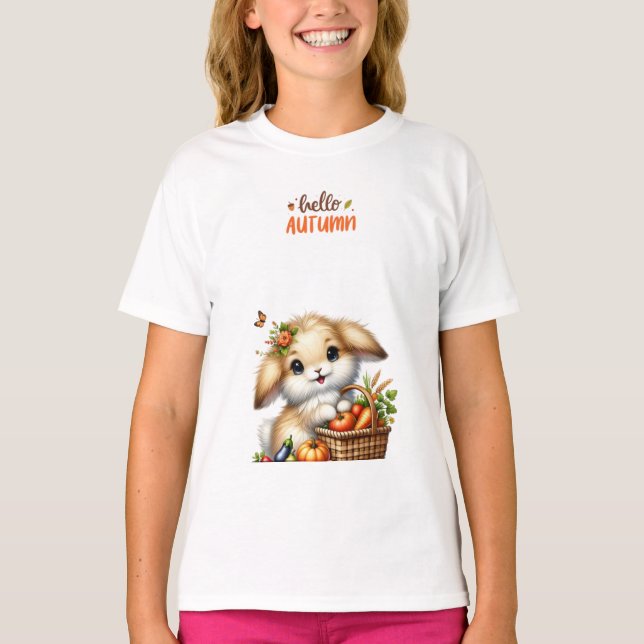 Hello Autumn Falls Animal T-Shirt  (Front)