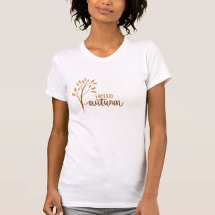 Hello Autumn Graphic Tee – Minimalist Fall Shirt w