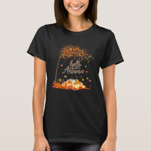 Hello Autumn Hello Fall Pumpkin Fall  Thanksgiving T-Shirt