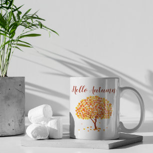 Hello Autumn Maple Tree Coffee Mug