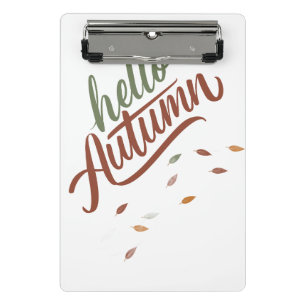 Hello autumn mini clipboard