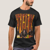 Hello Autumn Monkey Maple Leaf Fall Pumpkin Mens W
