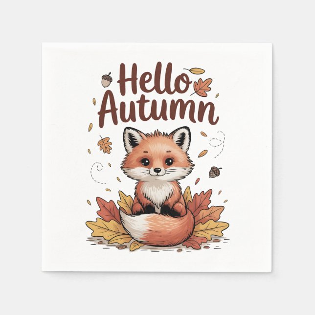 Hello Autumn Napkin (Front)