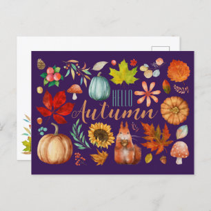 Hello Autumn Postcard